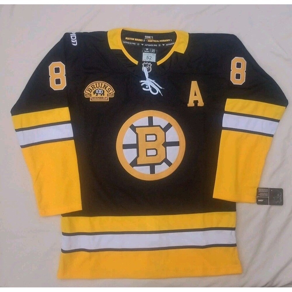 David Pastrnak 88 Boston Bruins Jersey Men's Size 52